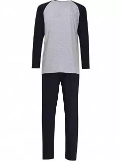 Мягкая пижама из футболки с длинным рукавом и штанов синего цвета Tom Tailor RT071089/5609